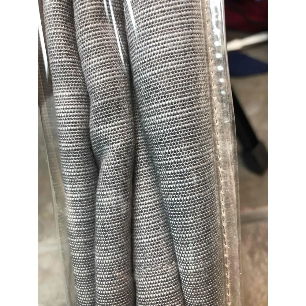 NWT Allen + Roth Dark Gray Linen Look Back Tab Panel 42X84